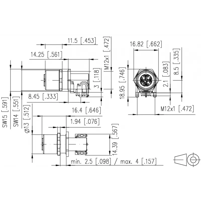 METZ MMT471A315-0004 PCB-Buchse, 8-polig, 2,54 mm Rastermaß, THT, gerade