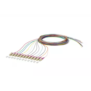 METZ CONNECT 150N1JO0020E OM4 Multimode LWL Patchkabel, 12x LC Duplex, 2 m, 50 µm Kern, Mehrfarbig