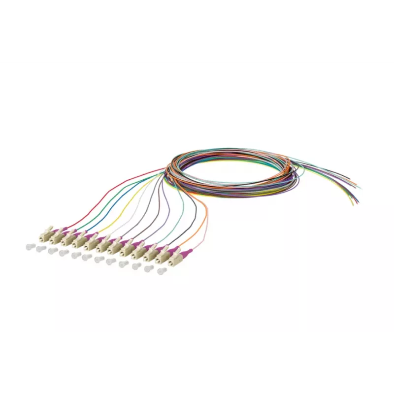 METZ CONNECT 150N1JO0020E OM4 Multimode LWL Patchkabel, 12x LC Duplex, 2 m, 50 µm Kern, Mehrfarbig