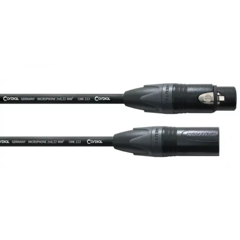 Cordial CPM 3 FM XLR Mikrofonkabel 3m Schwarz 11037