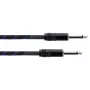 Cordial 14770 Mono-Klinken-Audiokabel 6,3 mm TS auf 6,3 mm TS 5 m Schwarz/Blau Textil