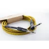 Cordial 14776 Instrumentenkabel 6,3mm Mono-Klinke auf 6,3mm Mono-Klinke, 3m, Schwarz/Gelb Textil
