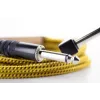 Cordial 14776 Instrumentenkabel 6,3mm Mono-Klinke auf 6,3mm Mono-Klinke, 3m, Schwarz/Gelb Textil