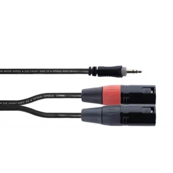 Cordial EY 1.5 WMM XLR Y-Adapter-Kabel - 3,5 mm TRS auf 2x XLR Stecker, 1,5 m 14871