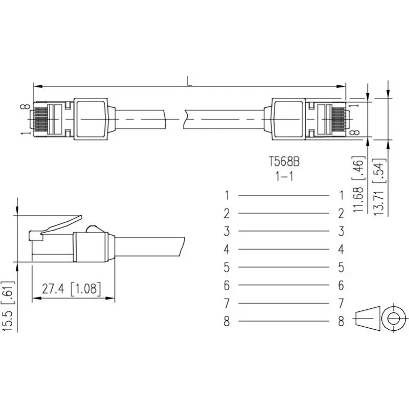 METZ CONNECT 13084V1500-E Cat6 S/FTP Netzwerkkabel, RJ45, 1,5 m, Schwarz