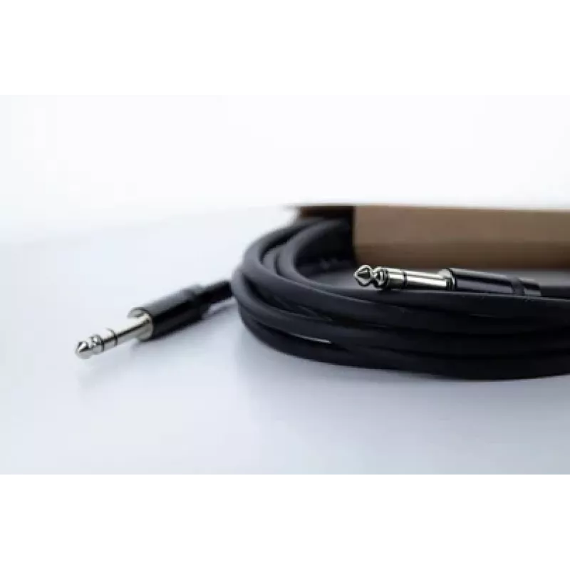 Cordial 14817 Audiokabel 6,3 mm TRS auf 6,3 mm TRS 3 m Schwarz PVC Twisted Pair