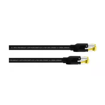 Cordial 15540 CAT 5e S/UTP Patchkabel, RJ45, 15 m, Schwarz, PUR-Mantel