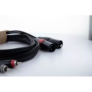 Cordial EU 3 MC XLR auf RCA Audiokabel 3m Schwarz 14849