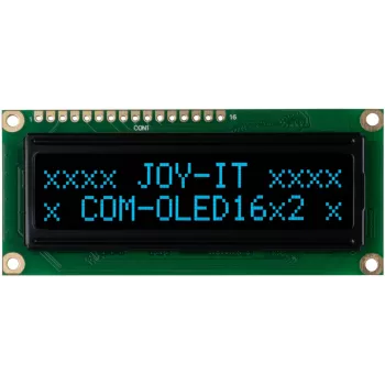 JOY-IT COM-OLED16X2 16x2 OLED Display-Modul, Weiß, I2C, SSD1306, Arduino & Raspberry Pi kompatibel