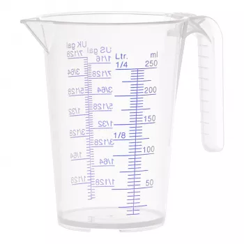 Pressol 07 060 Messbecher 0,25 L PP Transparent mit Ausguss und Griff