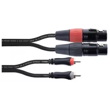Cordial EU 1 FC XLR auf RCA Verbindungskabel 1 m Schwarz (14851)