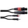 Cordial EU 1 FC XLR auf RCA Verbindungskabel 1 m Schwarz (14851)