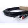 Cordial 14863 Audio Y-Adapter Kabel, 3,5mm TRS Klinke auf 2x XLR Stecker, 0,3m, PVC, Schwarz