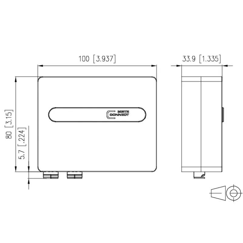 METZ OpDAT ADT VIK 2xLC-D OM4 Reinweiß RAL 9010 Glasfaser-Anschlagdose 1501107H02HC