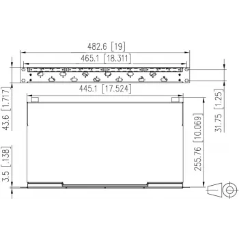 METZ CONNECT OpDAT fix Spleiß-Patchpanel 12xLC-D OM3, 1U, 24 Fasern, Lichtgrau 1504557712-F