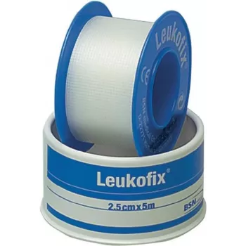 SÖHNGEN 1009216 Leukofix Fixierband 5 m x 2,5 cm Weiß Vliesstoff Hypoallergen