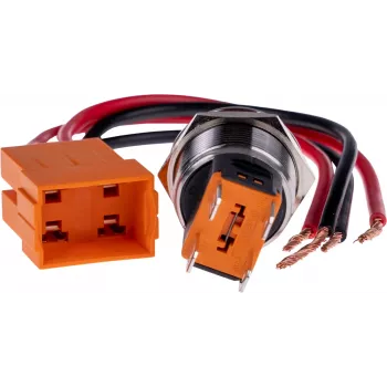 JOY-IT BUTTON22C-M-RD Taster Schalter 250V AC 15A SPST NO IP67 IK10 Rot