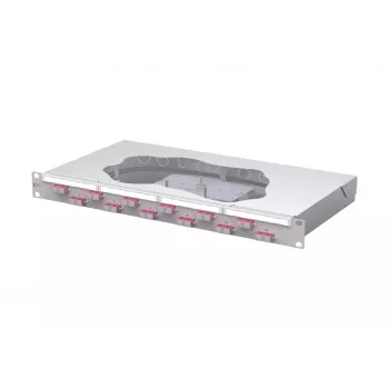 METZ CONNECT 12-Port SC-Duplex OM4 Glasfaser-Splice-Patchpanel 1U 19 Zoll Rackmontage 150457BB12-F