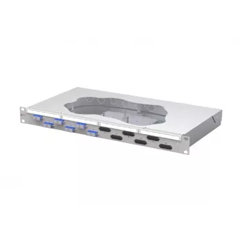 METZ CONNECT 6-Port SC-D OS2 Glasfaser-Spleiß-Patchpanel, 1U, 12 Fasern, Lichtgrau 150459E206-F