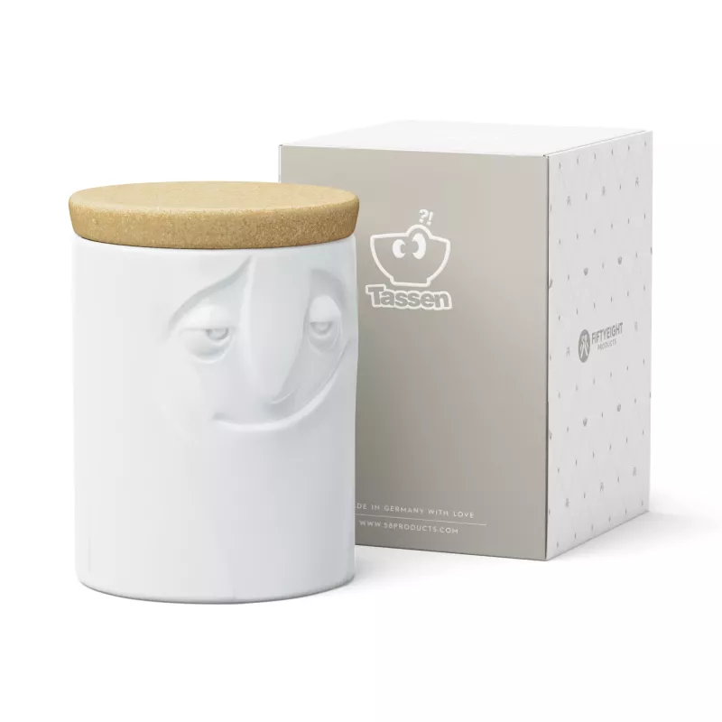 FIFTYEIGHT PRODUCTS Charmant Porzellan Vorratsglas 1700 ml Weiß