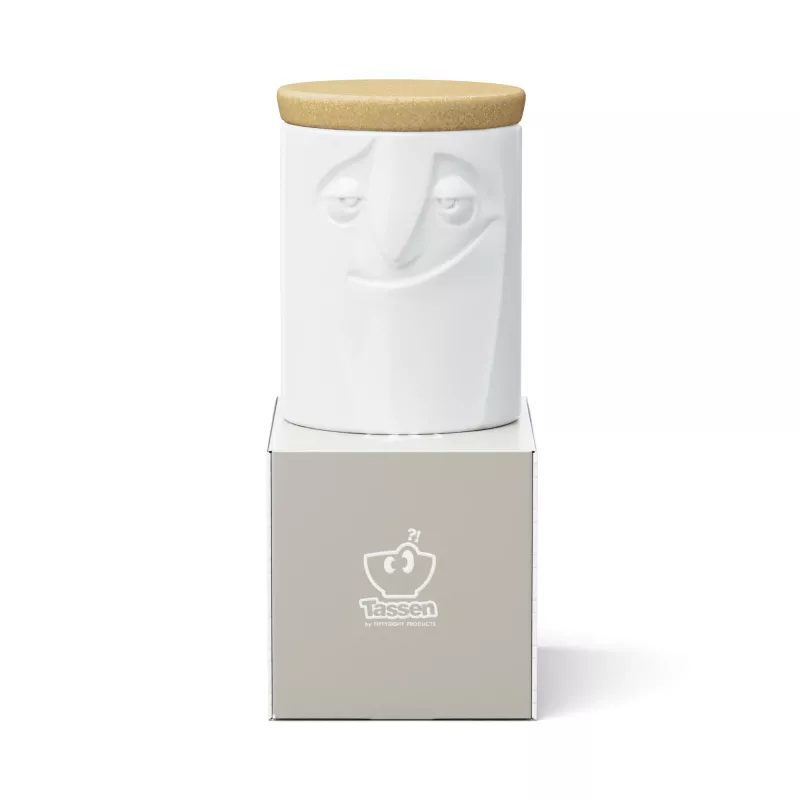 FIFTYEIGHT PRODUCTS Charmant Porzellan Vorratsglas 1700 ml Weiß