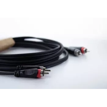 Cordial 14835 RCA Audiokabel 1m Schwarz Twin PVC