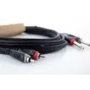 Cordial 14839 6,3mm Mono-Klinke auf RCA Audiokabel 1m Schwarz