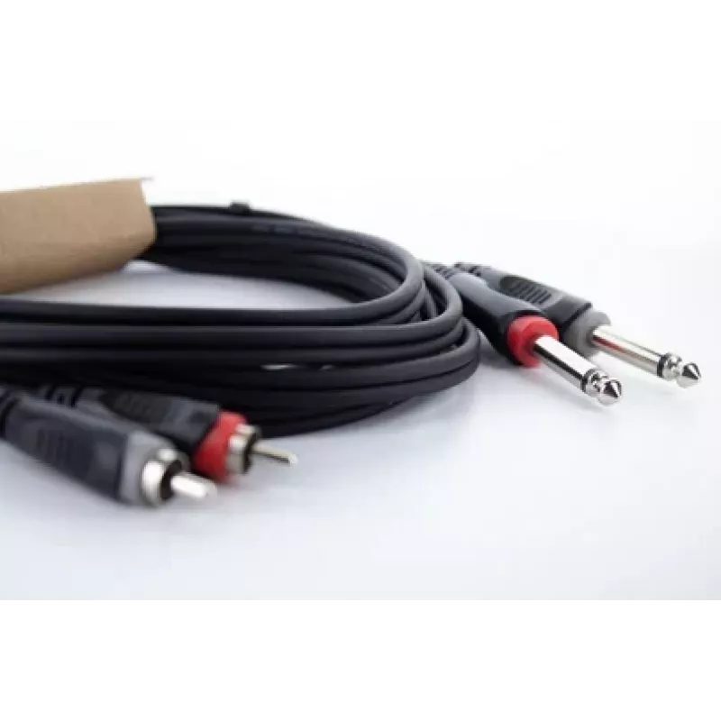 Cordial 14839 6,3mm Mono-Klinke auf RCA Audiokabel 1m Schwarz