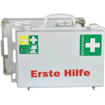 SÖHNGEN Erste-Hilfe-Koffer DELUXE DIN 13157, Signalorange ABS-Gehäuse, wandmontierbar, für bis zu 50 Personen O301139