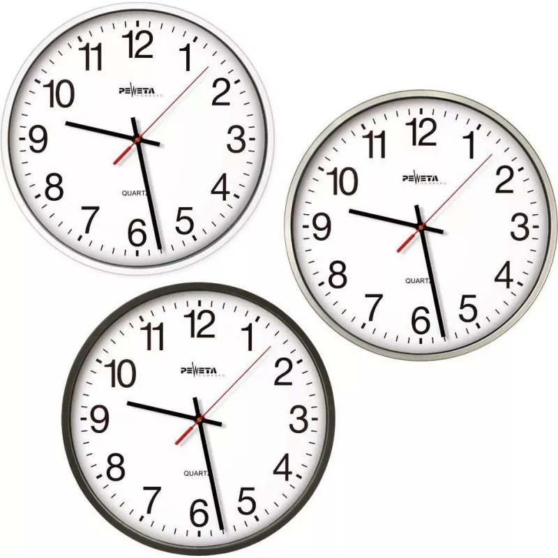 PEWETA Wanduhr Schwarz 44.130.212