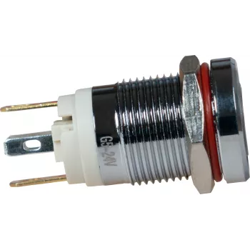 JOY-IT Button12E-01 Vandalismussicherer rastender Drucktastenschalter, Grün, 12mm, IK10, IP67