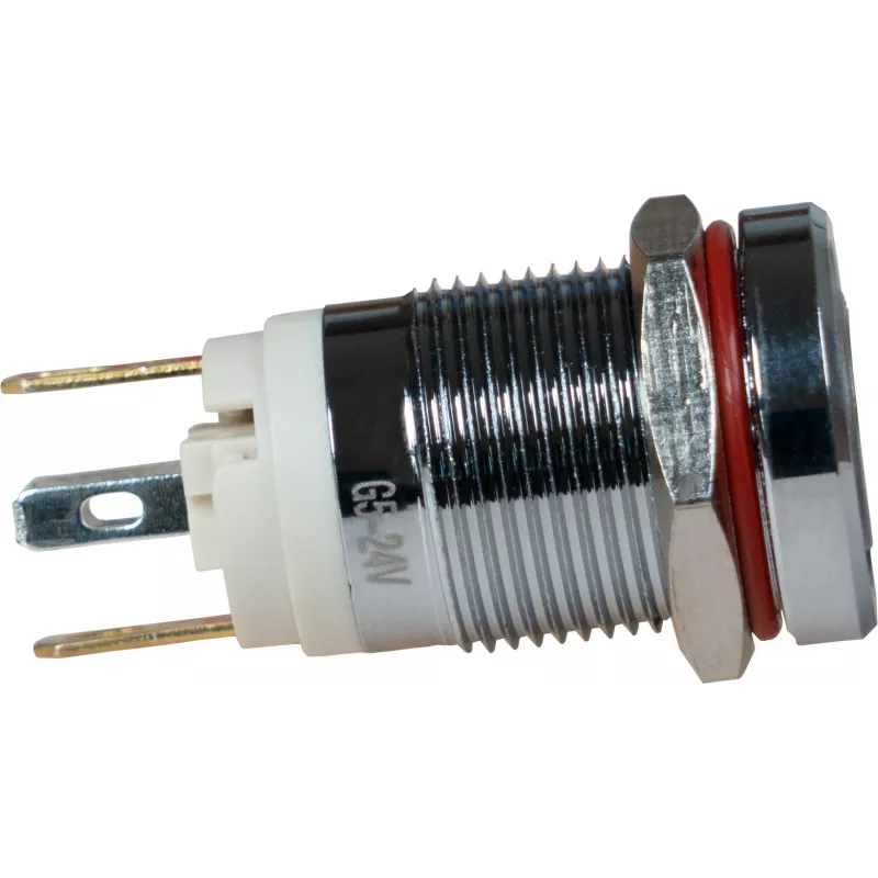 JOY-IT Button12E-01 Vandalismussicherer rastender Drucktastenschalter, Grün, 12mm, IK10, IP67