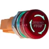 JOY-IT Button22NA-01 Not-Aus-Taster, mechanische Verriegelung, Rot/Grün, Ø22 mm, IP67, IK10