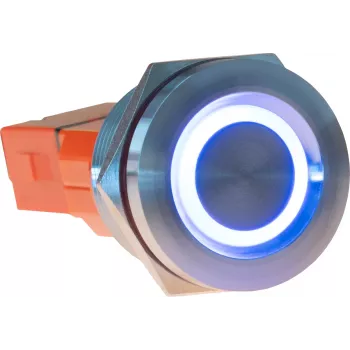 JOY-IT Button22T-01 Taster (Schließer), Rot/Blau LED, 22mm, IP68, IK10