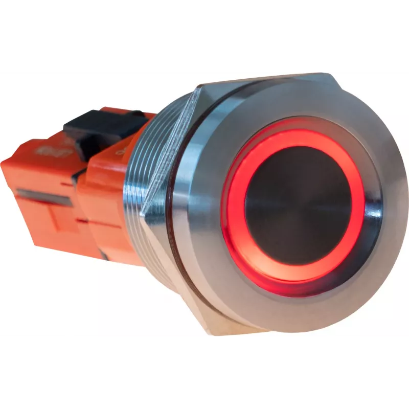 JOY-IT Button22T-01 Taster (Schließer), Rot/Blau LED, 22mm, IP68, IK10