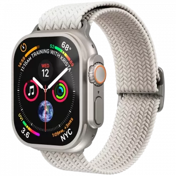 VONMÄHLEN Woven Loop für Apple Watch 40/41/42mm, Creme