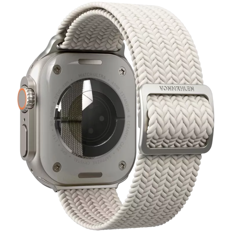 VONMÄHLEN Woven Loop für Apple Watch 40/41/42mm, Creme