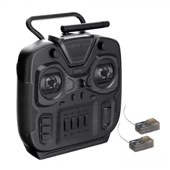 Absima SR6S-EVO 6-Kanal 2,4GHz Stick-Fernsteuerungssystem mit zwei Empfängern (Schwarz) 2000111