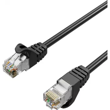 Flexline FL31-39095 Cat.7 S/FTP PUR Patchkabel, RJ45, 20m, Schwarz