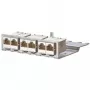 METZCONNECT BTR E-DATmodul 6x88 1U CAT6 Patchpanel mit 6 geschirmten RJ45-Modulen, integriertem Kabelmanagement und Zugentlastung 130922-03-E