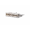 METZCONNECT BTR E-DATmodul 6x88 1U CAT6 Patchpanel mit 6 geschirmten RJ45-Modulen, integriertem Kabelmanagement und Zugentlastung 130922-03-E