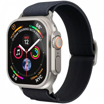 VONMÄHLEN Classic Nylon Loop Armband für Apple Watch 44/45/46/49mm, Marineblau, Einheitsgröße