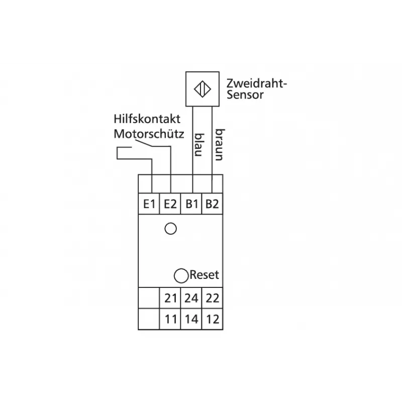 METZ CONNECT Induktiver Näherungssensor 2-Draht DC M12 bündig NO 2mm IP67 Kabel 2m 110149