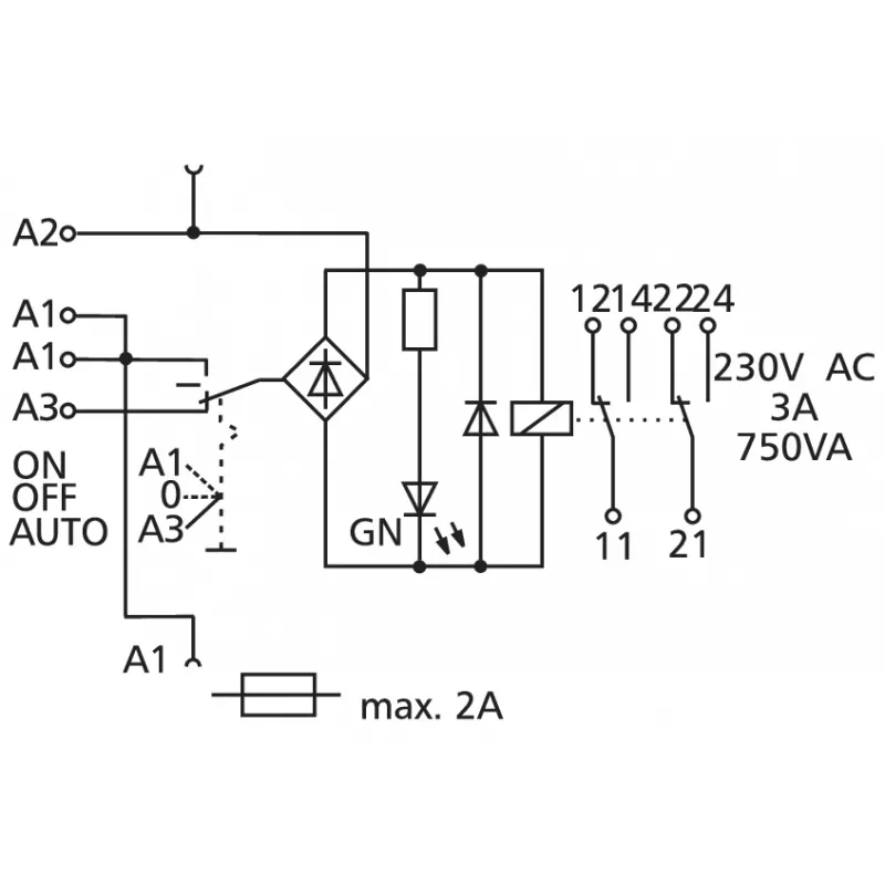 METZ CONNECT KRA-S-F10/21-21 Leistungsrelais, Grau 11070713