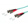 METZ BTR 151J1AOAO10E OpDAT OM3 Duplex ST-ST Multimode LWL Patchkabel, 1m Aqua, LSZH-Mantel