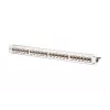 METZ CONNECT 130921-E EDATmod-MP24 24-Port E-DAT-Modul-Patchpanel, Edelstahl, 1U