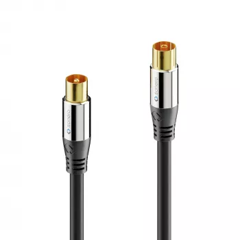 PURELINK Sonero Antennenkabel 2m S-AC000-020 Premium, Koaxial Stecker auf Buchse, 75 Ohm, doppelt geschirmt, Weiß