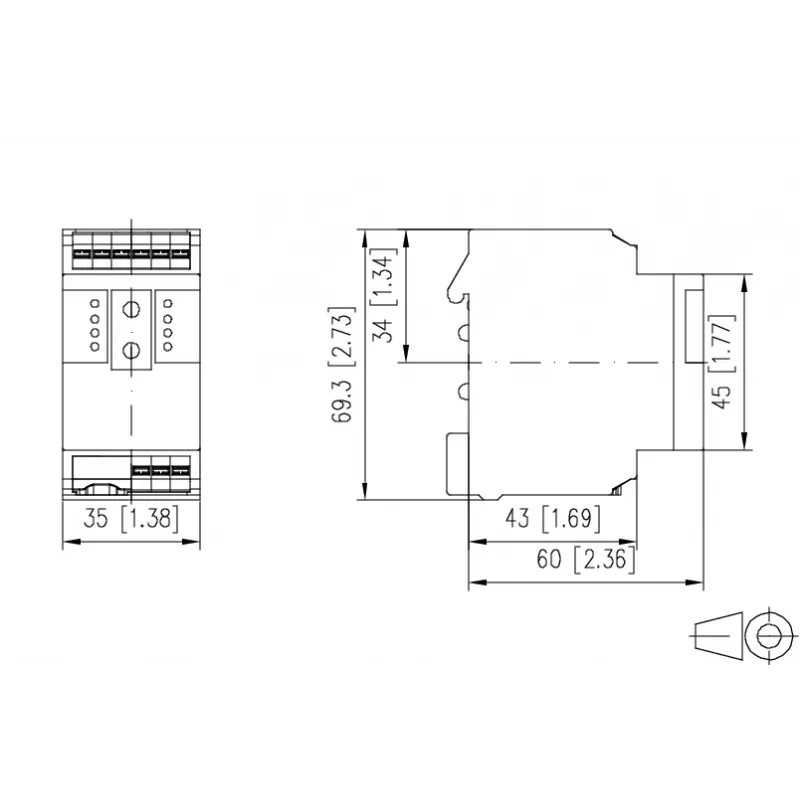 METZ Connect MR-F-GW Modbus RTU/Modbus TCP Gateway (1108300170)