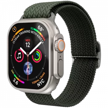 VONMÄHLEN Woven Loop für Apple Watch 44/45/46/49mm, Olive