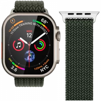 VONMÄHLEN Woven Loop für Apple Watch 44/45/46/49mm, Olive